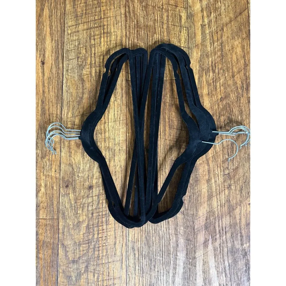 Velvet Hangers 11 Pack Metal Hook Non-Slip Clothes Hangers Space Saving